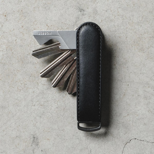Portachiavi in pelle italiana, portachiavi Jibbon, EDC