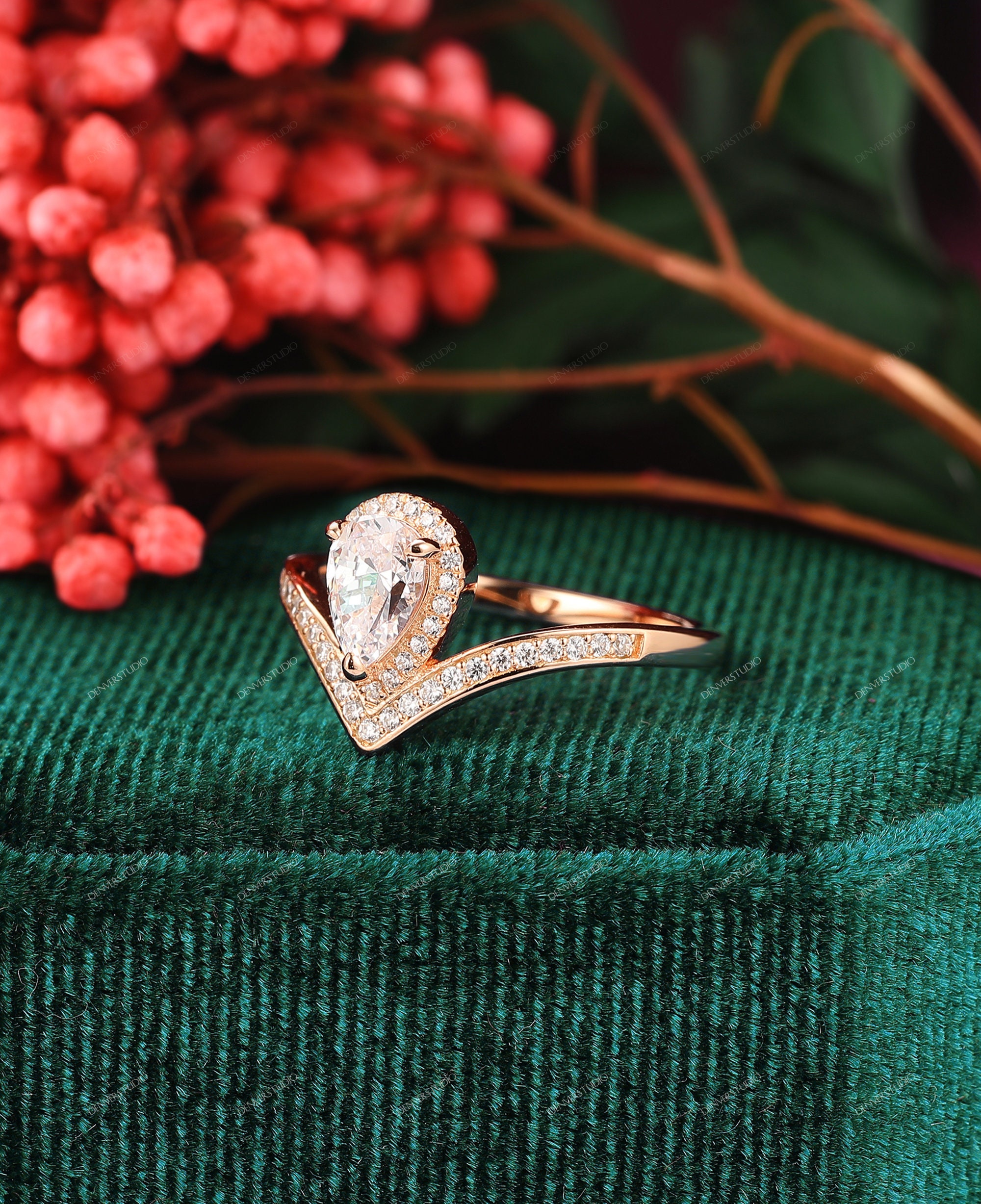 Accents Real Diamond Ring, Tiara Moissanite Promise Ring