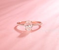 Oval Moissanite Engagement Ring, 1.5ct Diamond Bridal Ring Womens Jewelry Promise Gift
