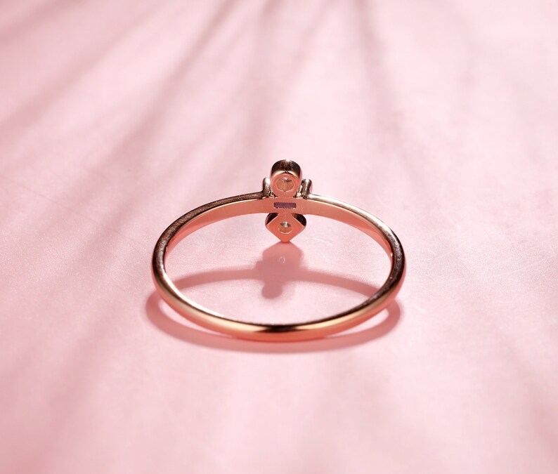 Baguette Cut Sapphire Wedding Ring in 14k or 18k Rose Gold Sapphire Engagement Ring Natural Gemstone Ring Blue Stone,September Birthstone