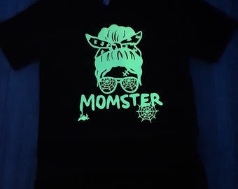 Momster Shirt, Mom Halloween Shirt, Glow in the Dark Mom Shirt, Momster Halloween Tee, Trick or Trick Shirt, Fall Halloween Mom Shirt