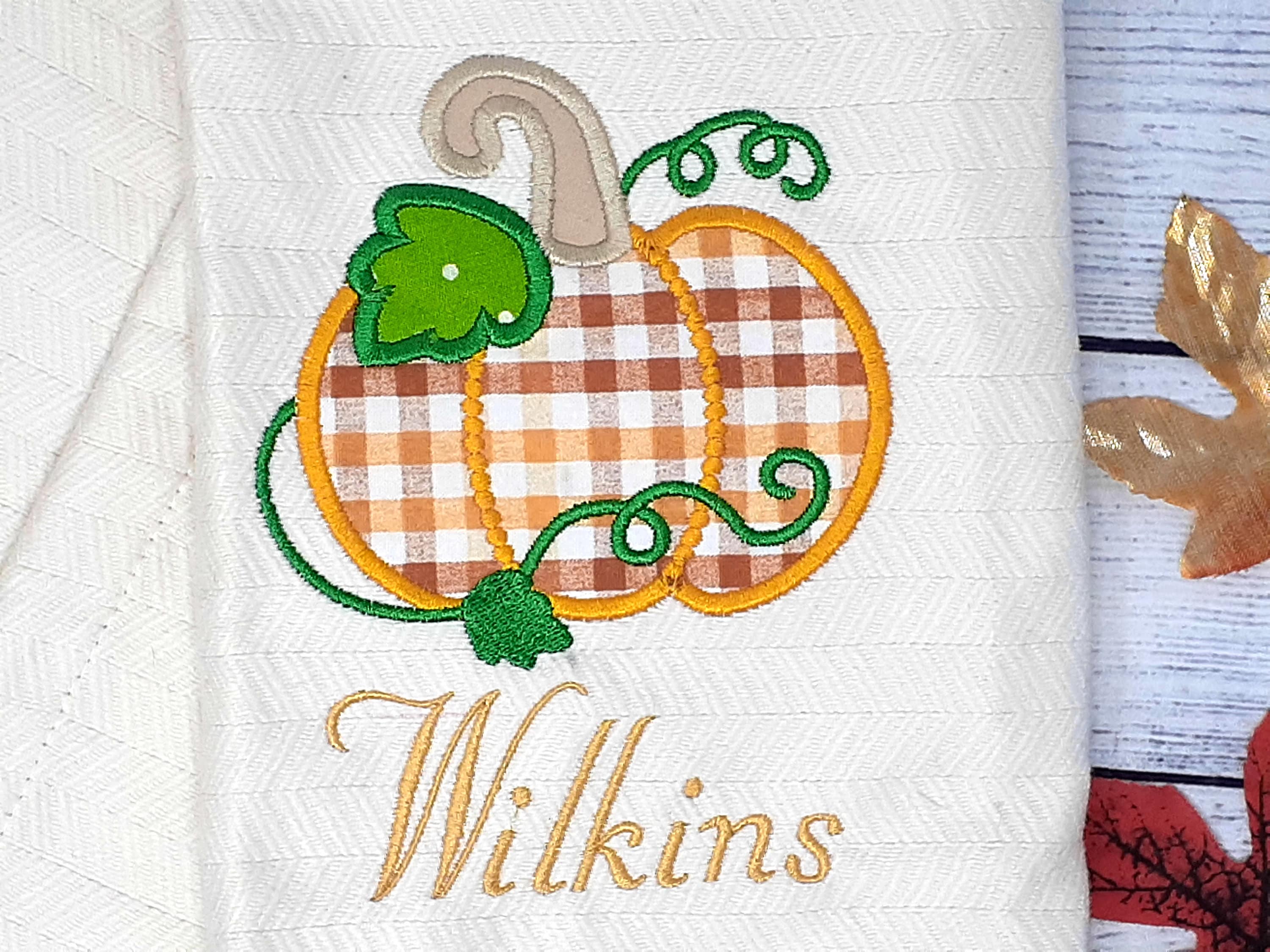 Fall Kitchen Hand Towel Pumpkin Dish Towel Housewarming Etsy