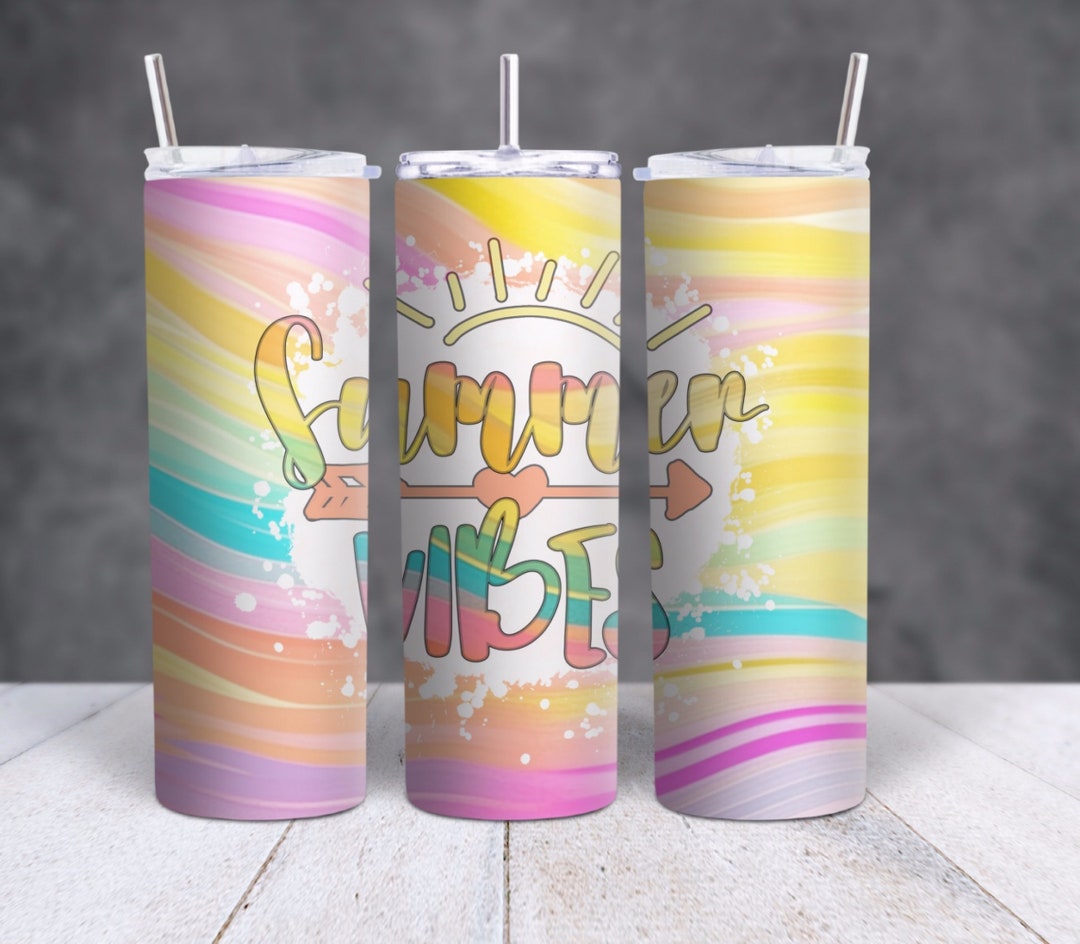 Summer Vibes 20 Oz Tumbler, Girls Trip Summer Vibes Cup, Summer Time ...