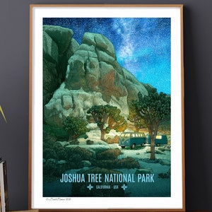 National Park Print | Joshua Tree National Park Travel Poster | Vintage National Park Travel Poster| Joshua Tree Print (frame not included)