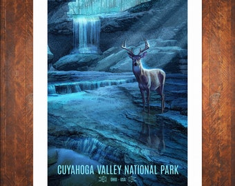 Cuyahoga Valley National Park Print | Cuyahoga Valley National Park Travel Poster | Vintage National Park Travel Poster (Frame Not Included)