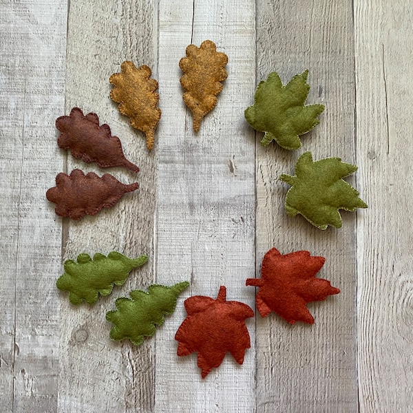 Felt leaves, autumn decor