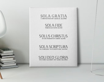 Arte de pared de cinco solas (IMPRESIÓN)