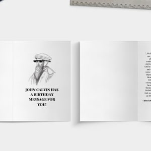 John Calvin Birthday Card (humor) (DIGITAL)