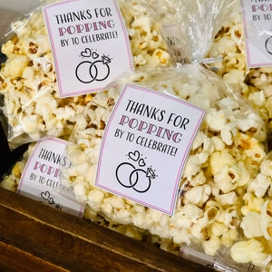 Printable Thanks for Popping By Bridal Shower Favor Tags Light Pink