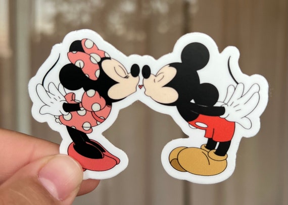 Minnie Mouse, Mickey Mouse, kiss, Disney, Disneyland, waterproof sticker,  waterproof stickers, Disney sticker