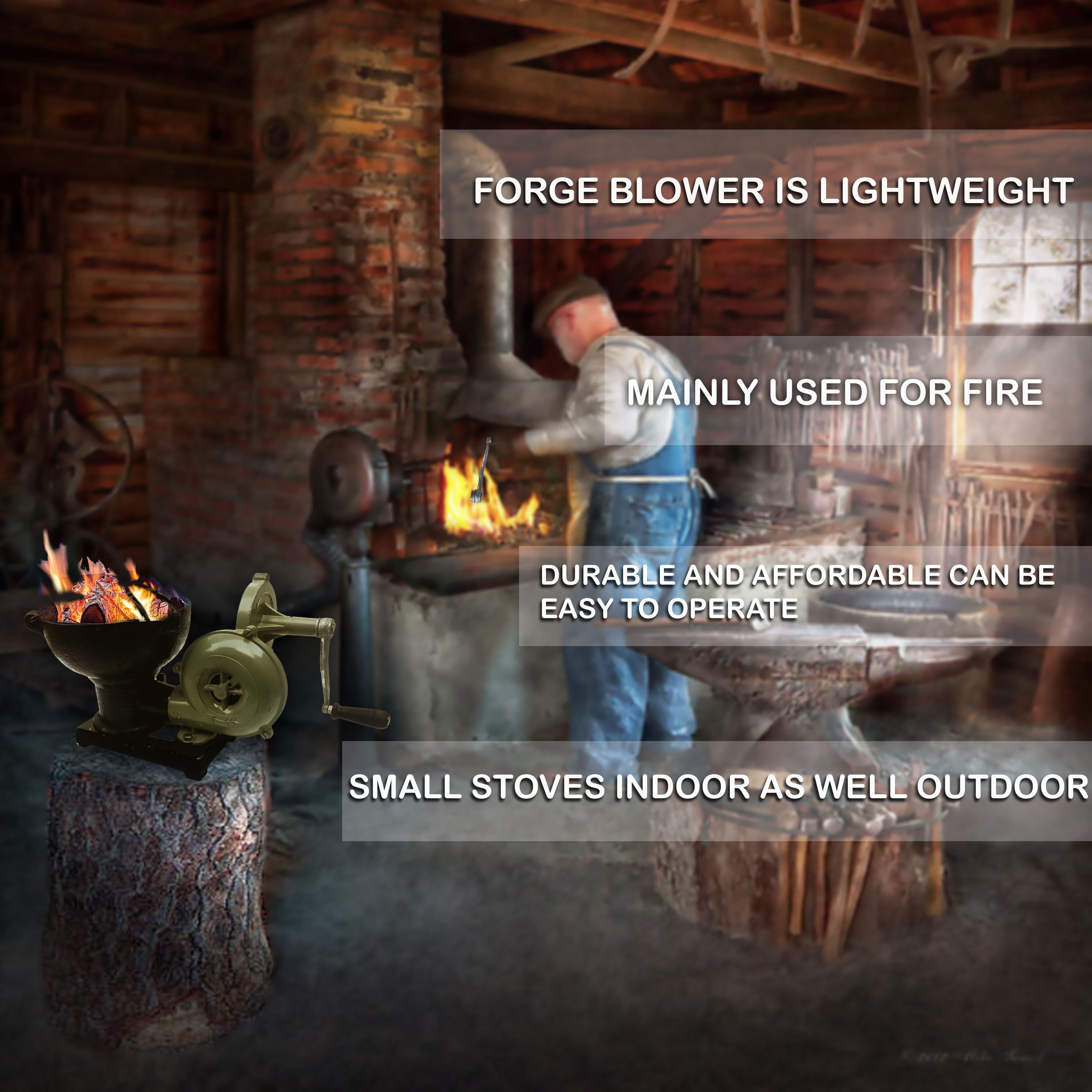 Vintage Style Blacksmith Furnace With Pedal Type Handle Etsy