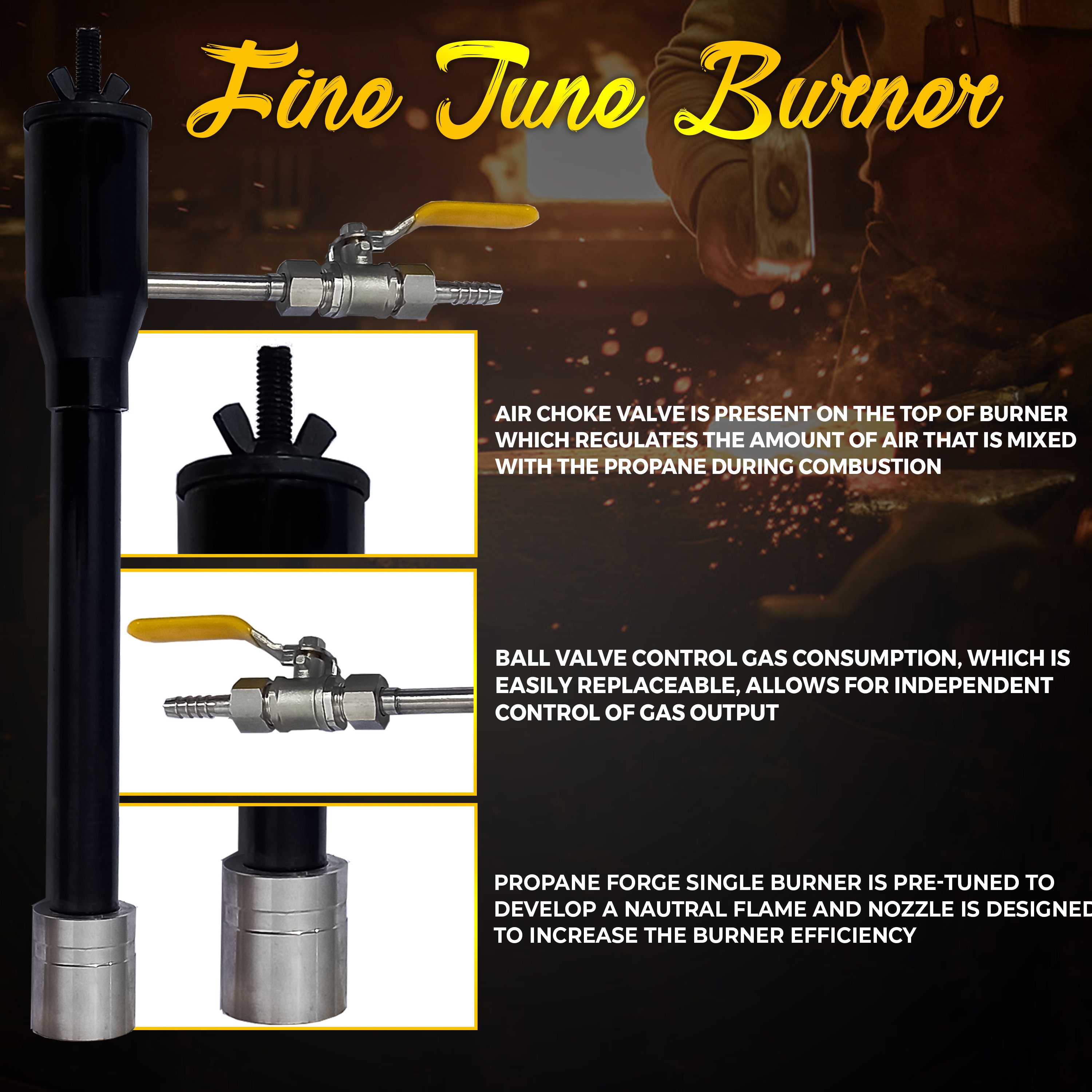 Blacksmiths Single Burner Propane With Stand for Etsy