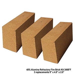 SIMOND STORE Insulating Fire Bricks, 2500F Rated, 1.25 Inch x 4.5 Inch x 9  Inch, Pack of 12, Soft Fire Bricks for Wood Stove Pizza Oven Fireplace