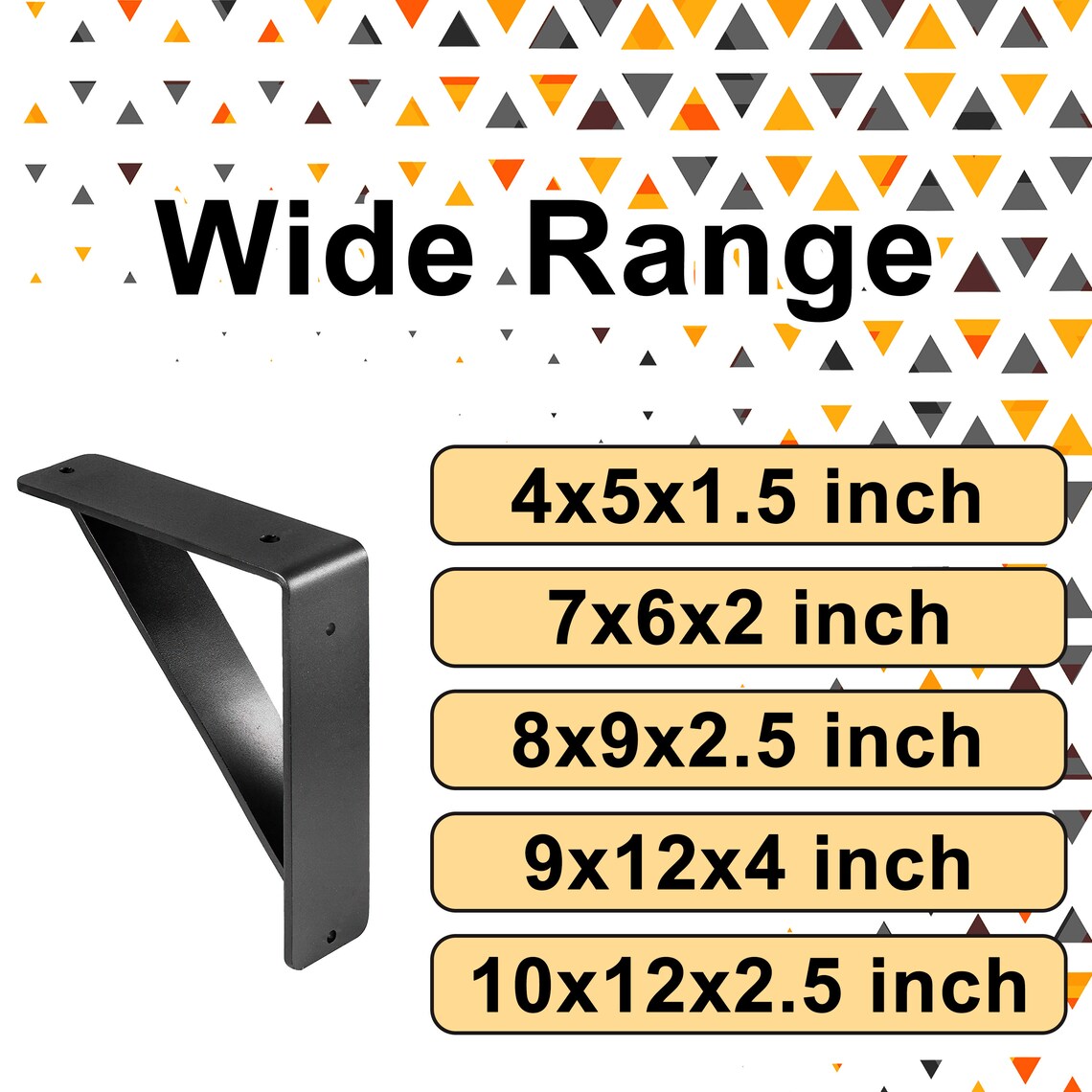 Heavy Duty Floating Mantel Bracket Triangle Supports Bracket Etsy