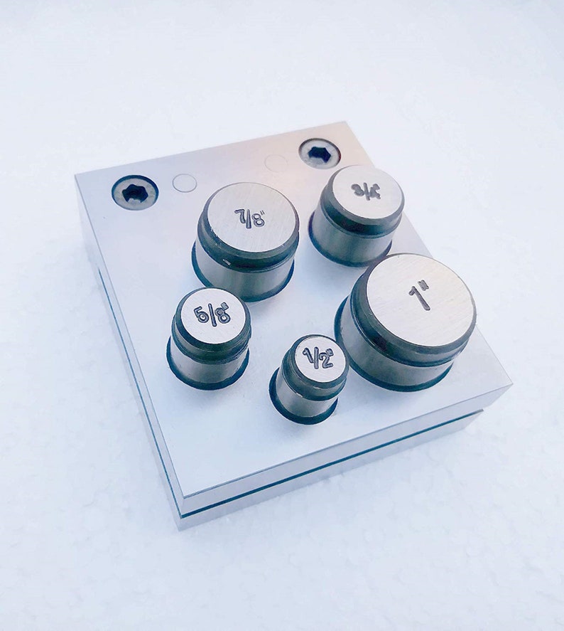 Metal Disc Cutter Set of 5 Circle Punches 1/21 Etsy