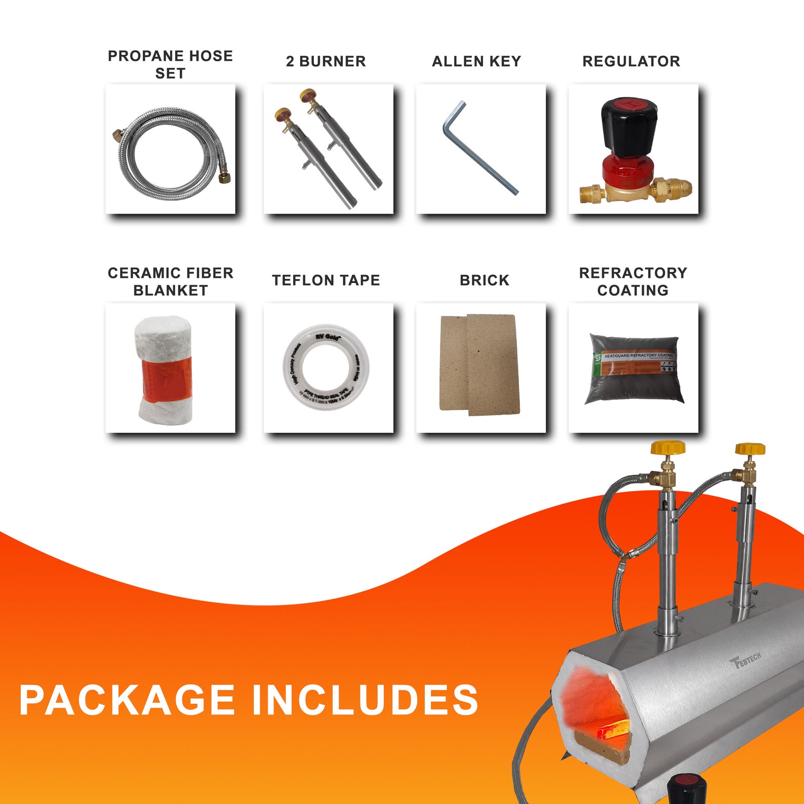 Portable Double Burner Propane 2600F Rated for Knife Etsy