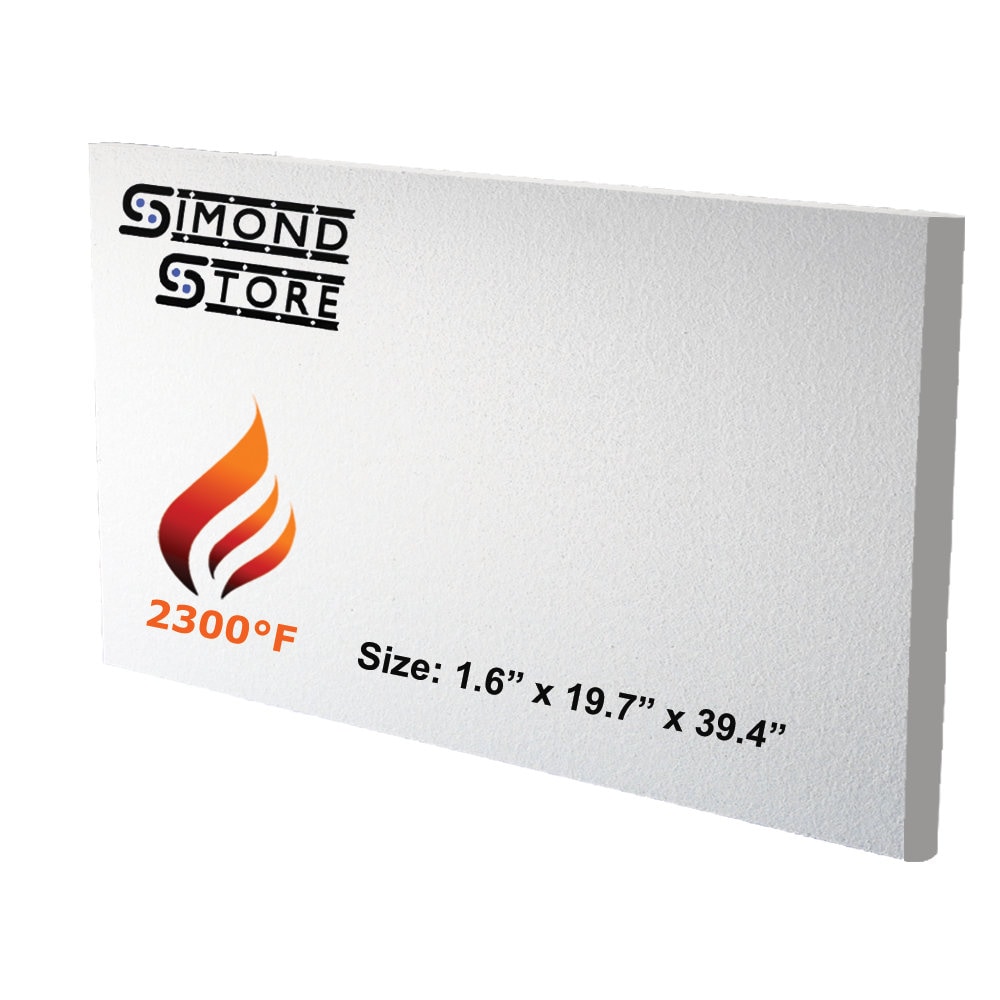 Simond Store Ceramic Fiber Insulation Blanket, 1/2x 24x 36, 8# 2400F,  Fireproof Insulation Blanket for Furnace Forge Kiln Chimney Wood Stove