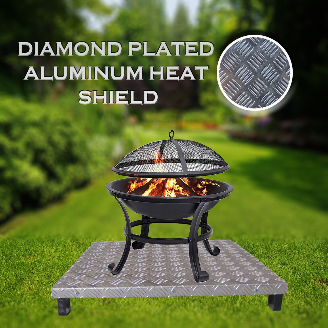 Outdoor fire Pit Heat Shield 26 Inches for a Gas Fire Pit Wood Etsy
