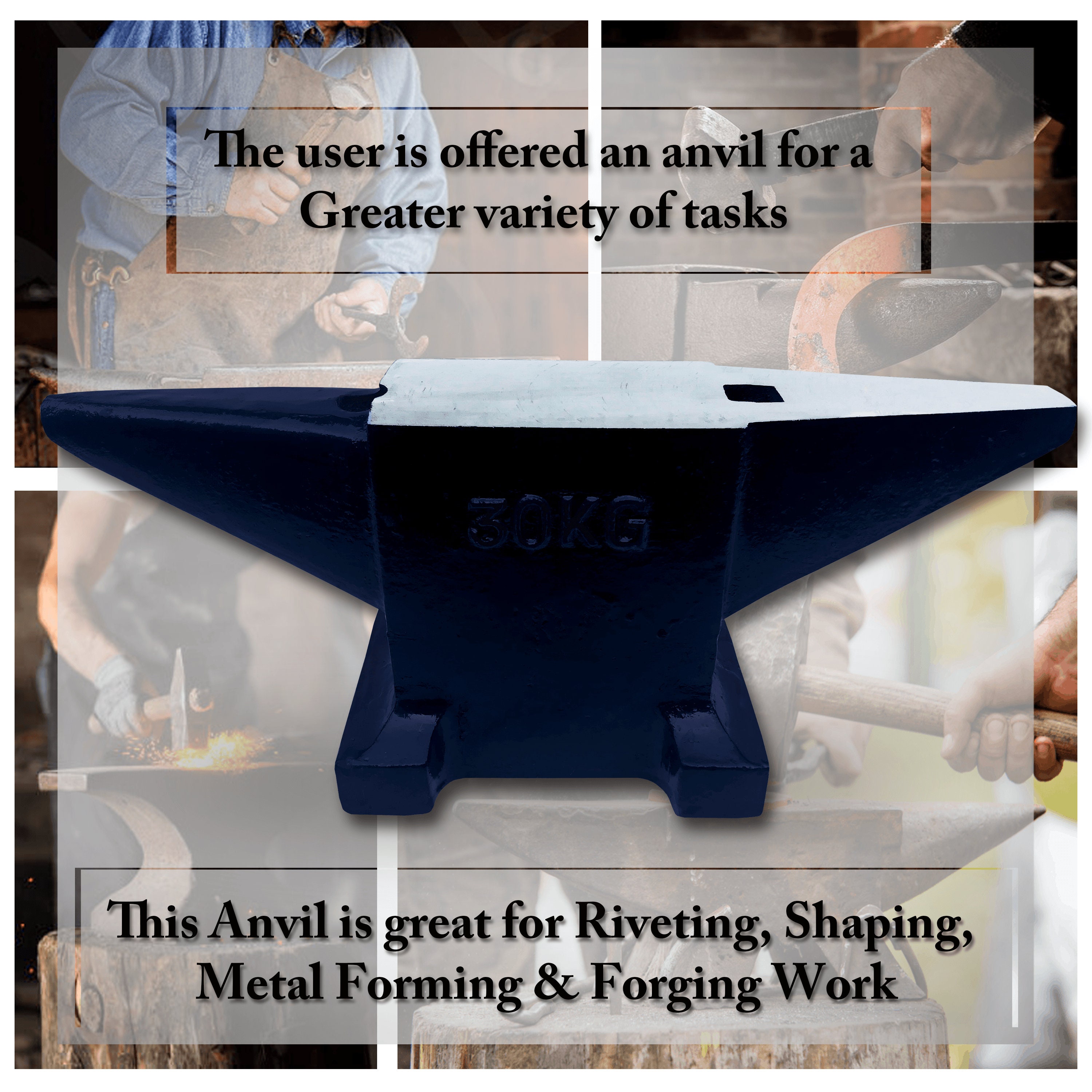 Single Horn Anvil 66lbs Steel Anvil Round Horn Anvil Blacksmith