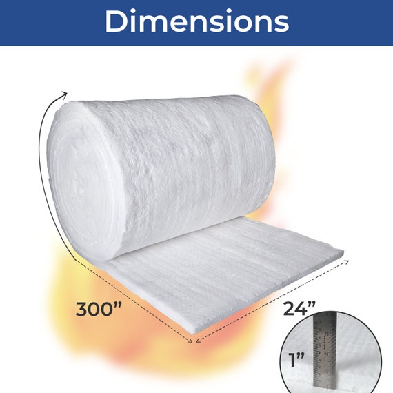 Ceramic Fiber Blanket,Fireproof InsulationHigh Temperature 1260FHigh  Temperature Ceramic Fiber Blanket for Stoves, Kilns, Dishwasher & Oven  Insulation