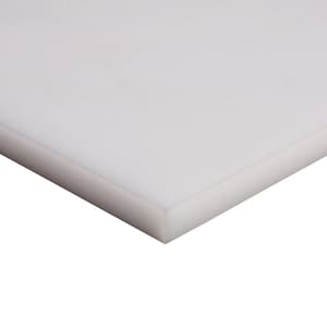 HDPE Plastic Sheet 1/4" x 24" x 48” White Smooth High Density Polyethylene