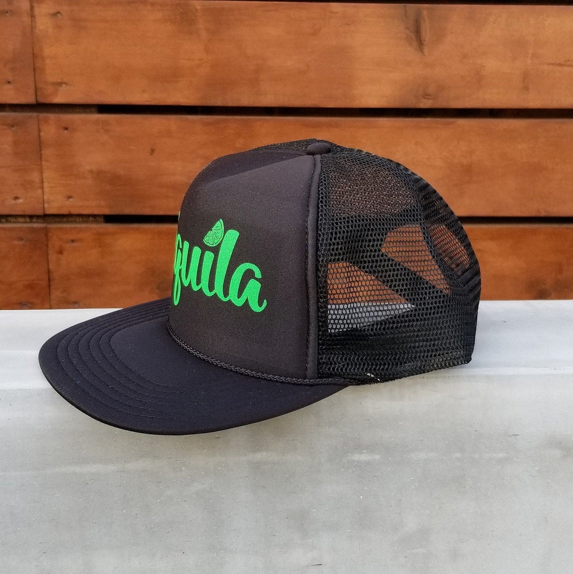 Tequila Trucker Hat Black Hat Light Gray Hat Cinco de Mayo Etsy