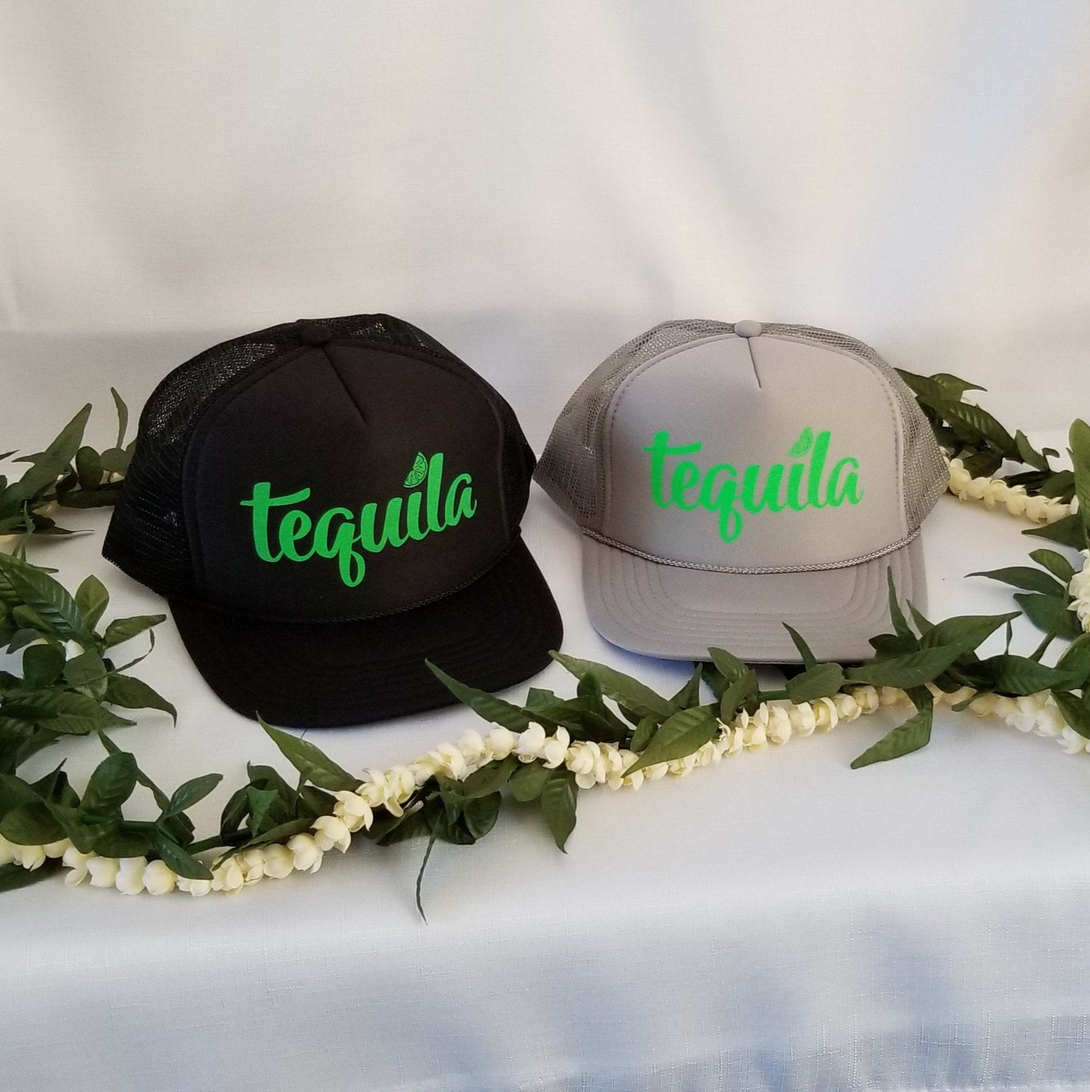 Tequila Trucker Hat Black Hat Light Gray Hat Cinco de Mayo Etsy