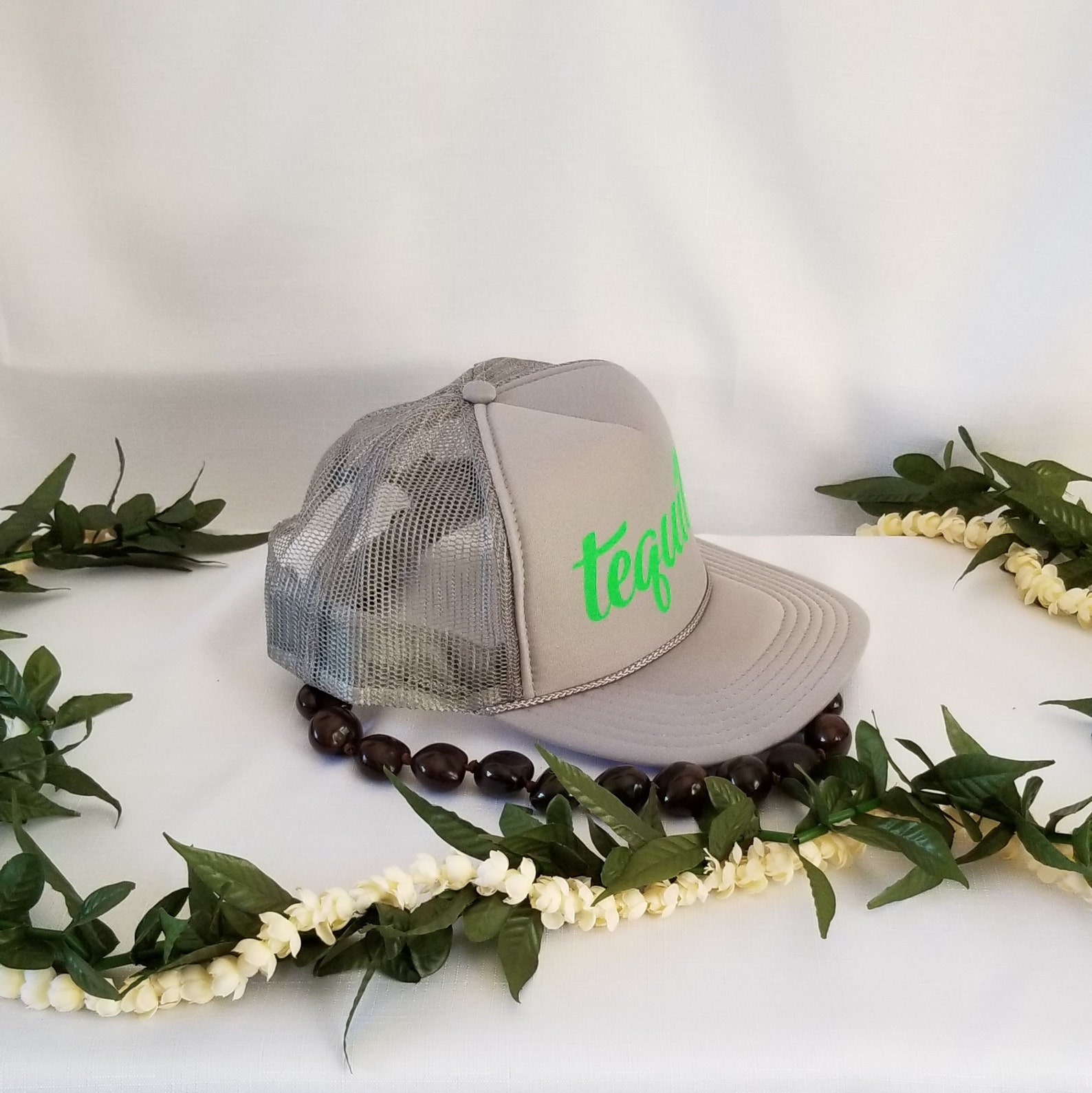 Tequila Trucker Hat Black Hat Light Gray Hat Cinco de Mayo Etsy