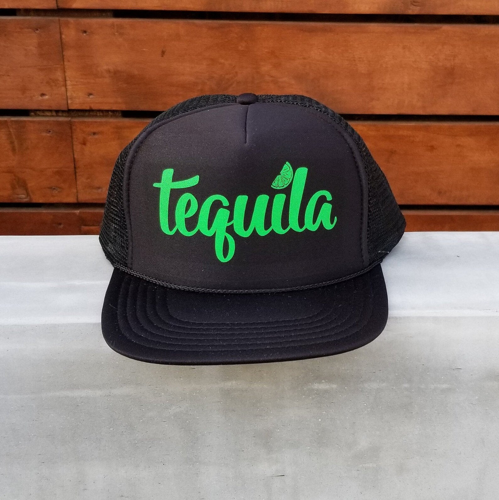 Tequila Trucker Hat Black Hat Light Gray Hat Cinco de Mayo Etsy