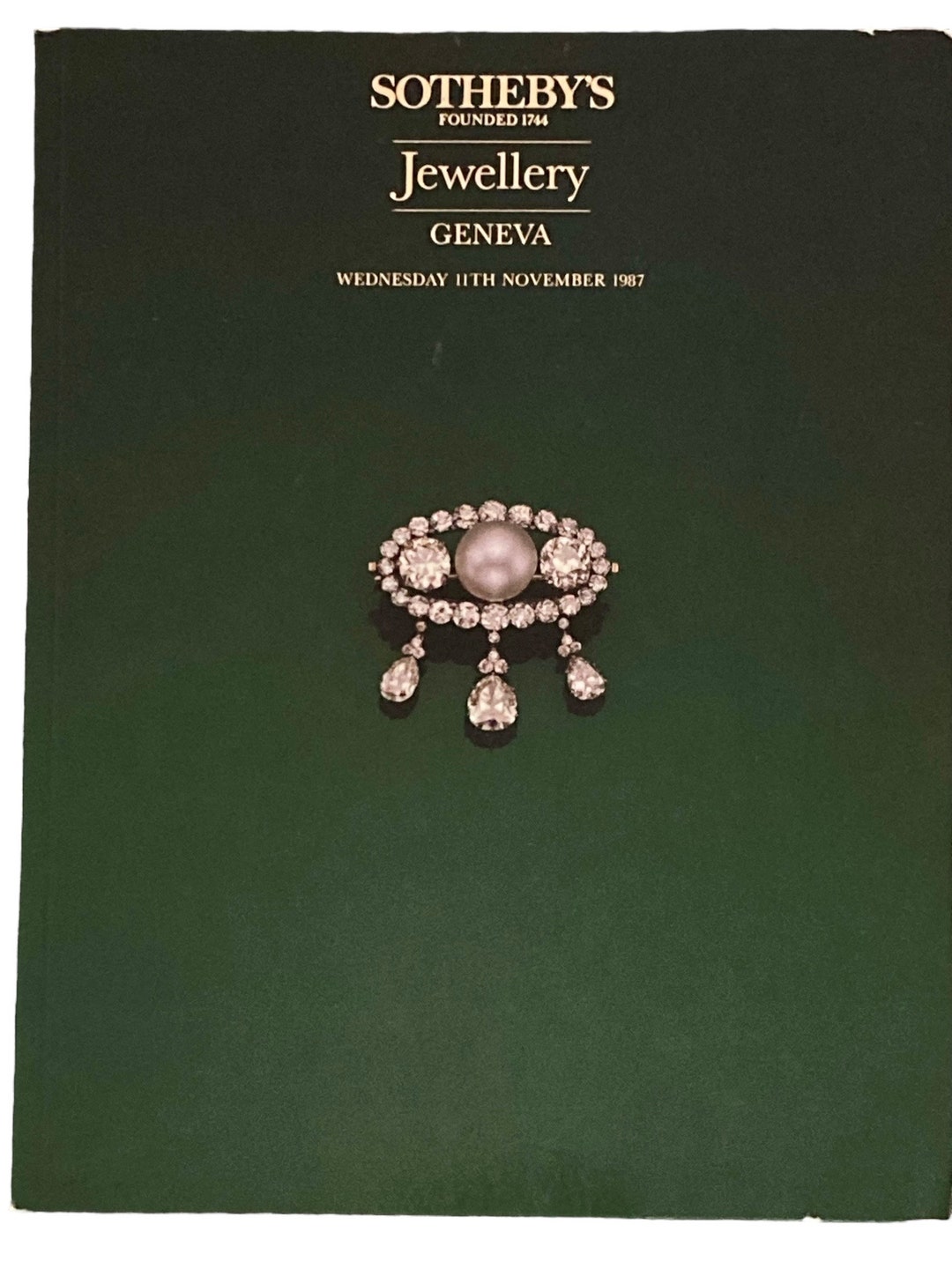 1987 Sotheby's Jewelry Auction Catalog Geneva Winston Cartier Tiffany