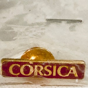Collectible Chevrolet Corsica Hat Lapel Pin Gold Tone Red Enamel New Old Sale