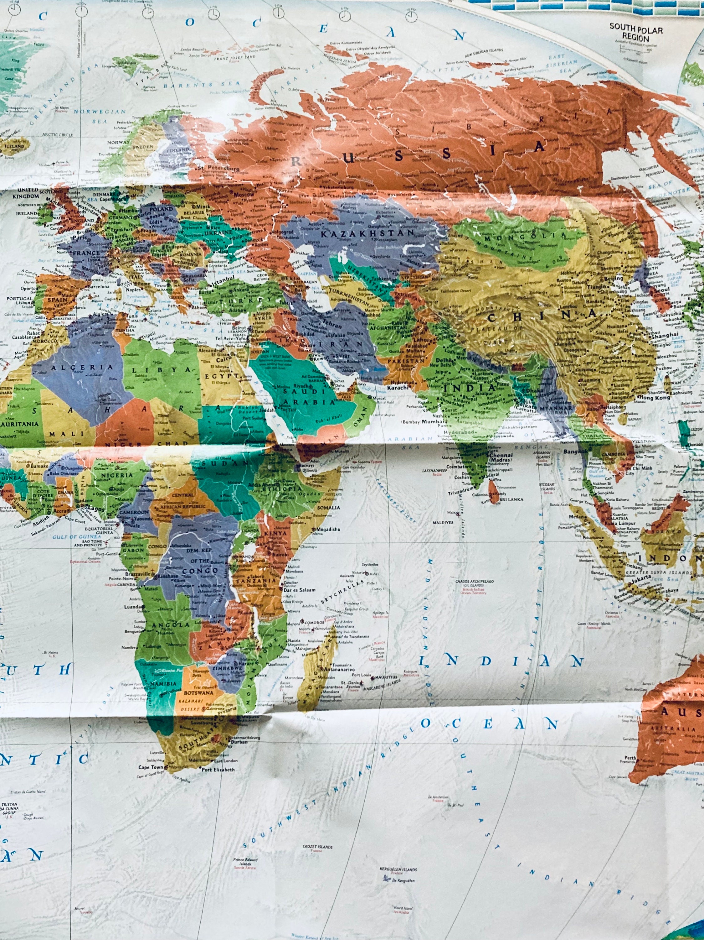 2003 National Geographic the World Map Large Wall Decor Nat Geo ...