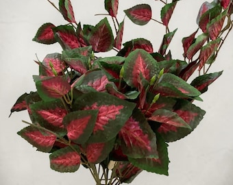 Plante artificielle coléus à tiges suspendues, arbuste vintage en soie, fausse plante