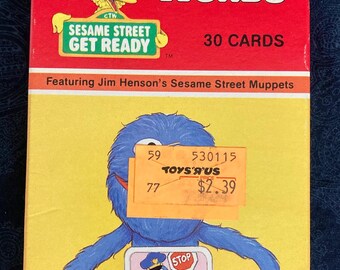 1986 Sesame Street Words Flash Cards Muppets Color Cards Golden Set of 30