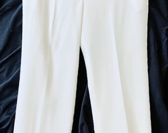 Womens Lined Sharagano Stretch Dress Pants White Size 8 With Tags