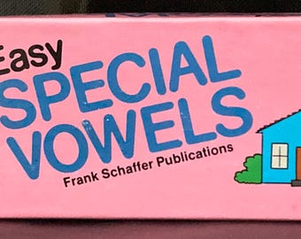 1988 Frank Schaffer Easy Special Vowels Picture Flash Cards with Color 99 /100