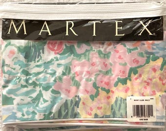 Martex King Pillow Sham Vintage Monet Lillies Pattern New Old Sale USA