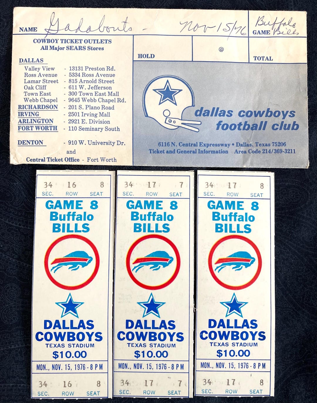 3 Dallas Cowboy Vs Buffalo Bills Tickets and Cowboys Football Club