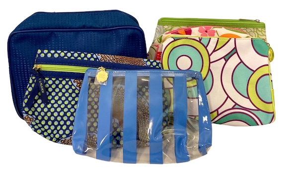 Mixed Lot of 6 New Clinique and Estee Lauder Makeup Cosmetic Bags Graphic Prints