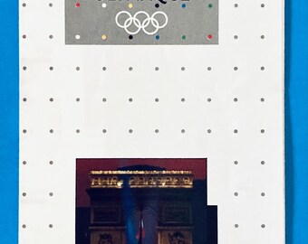 Folleto informativo de viaje de los Juegos Olímpicos de París 1992, Francia. Impreso en francés.