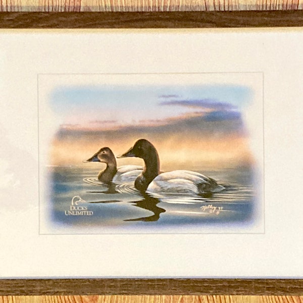 1994 Ducks Unlimited Framed Duck Print Signed Kelly Open Road Brands
