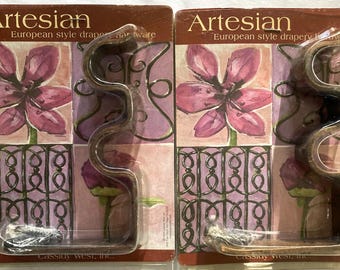 Supports de tringle à rideaux doubles Artesian Cassidy West, ensemble de 2, accessoires de draperie neufs
