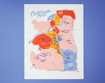 Colorado Fourteeners Map