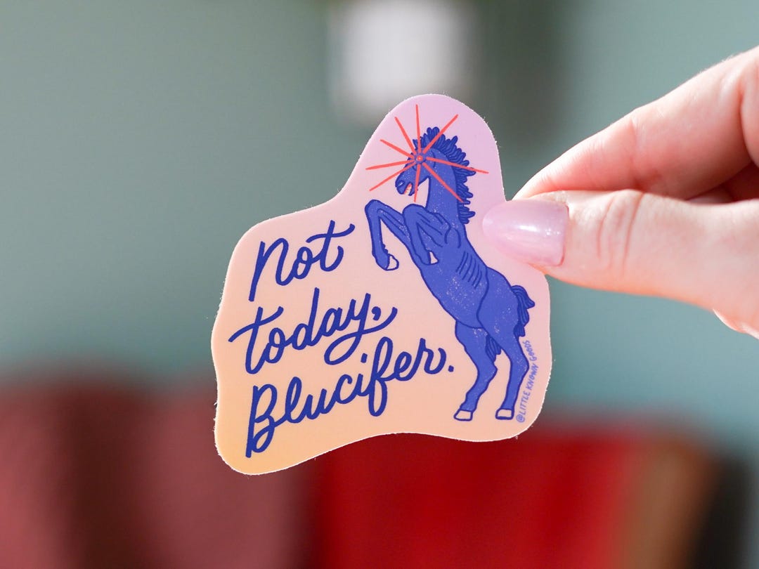 Not Today Blucifer Sticker - Etsy