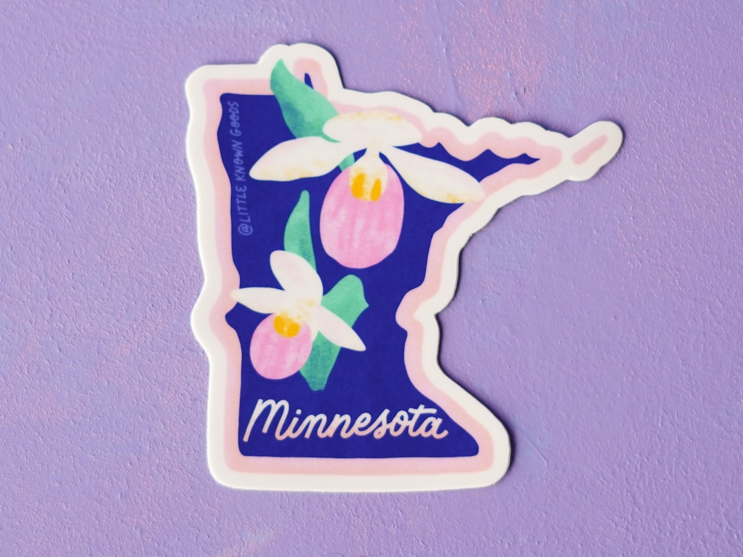 Minnesota State Flower Lady's Slipper Sticker - Etsy