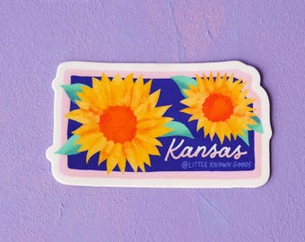 Kansas State Flower Sunflower Sticker