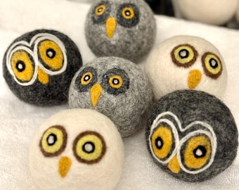 Milieuvriendelijke wollen uilendrogerballen: 100% Nieuw-Zeelandse wol, natuurlijke wasverzachter