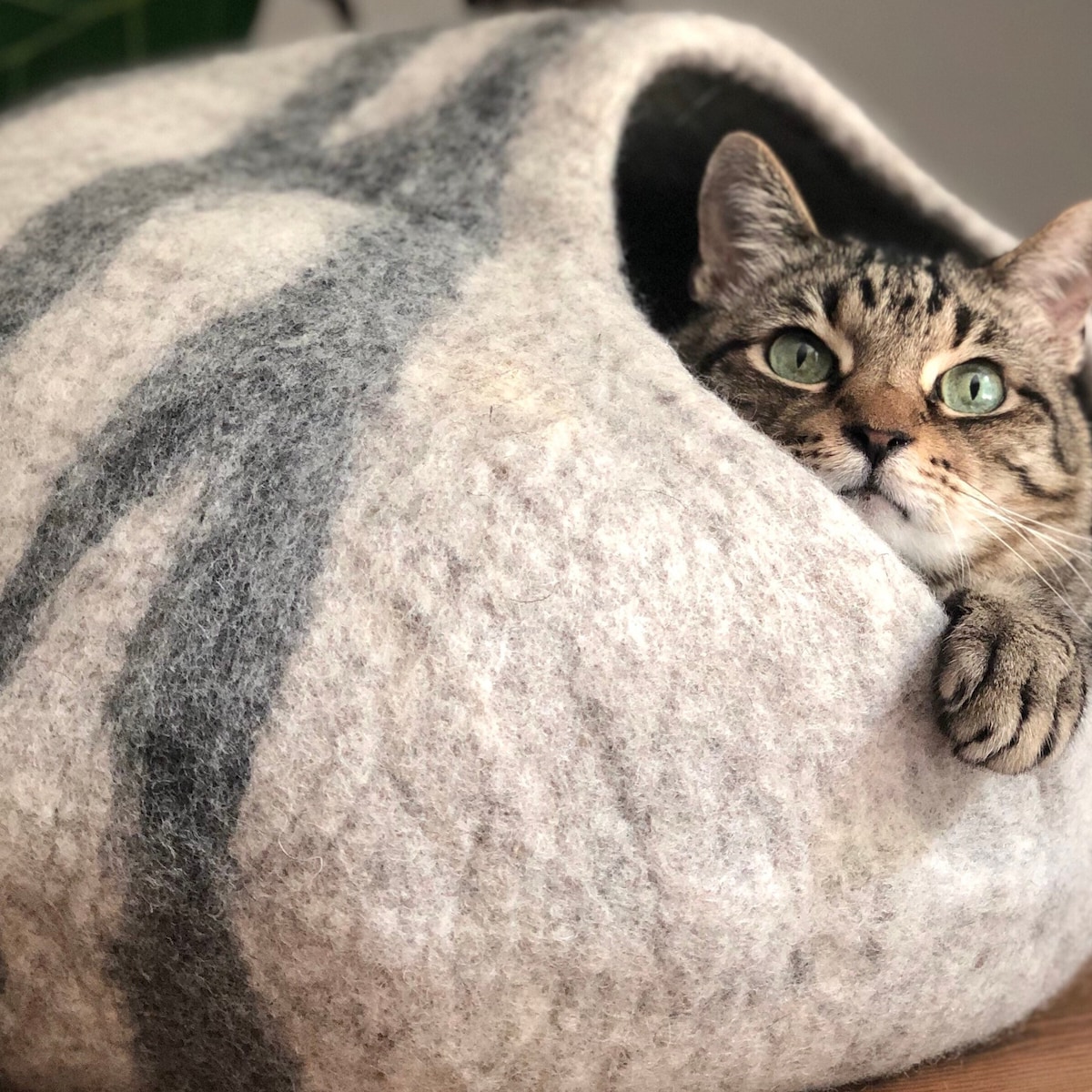 Large Wool Cat Cave / Cat Bed / Cat House/ Felted Wool Natural Ingredients- Fast Shipping From US- Best Cat Gift - Etsy