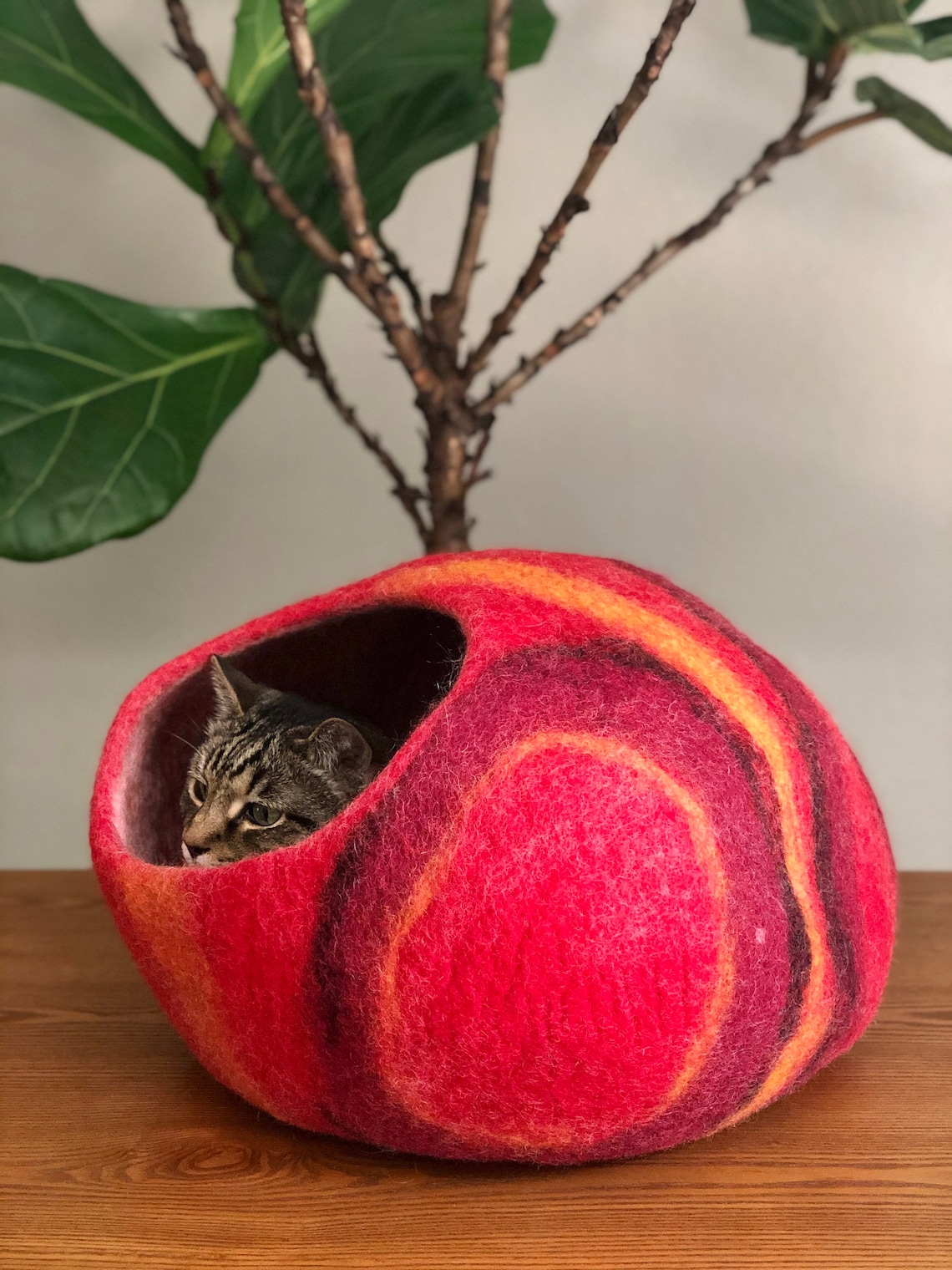 Cat Cave Cat Bed Handmade 100 New Zealand Wool Cat Cave Etsy