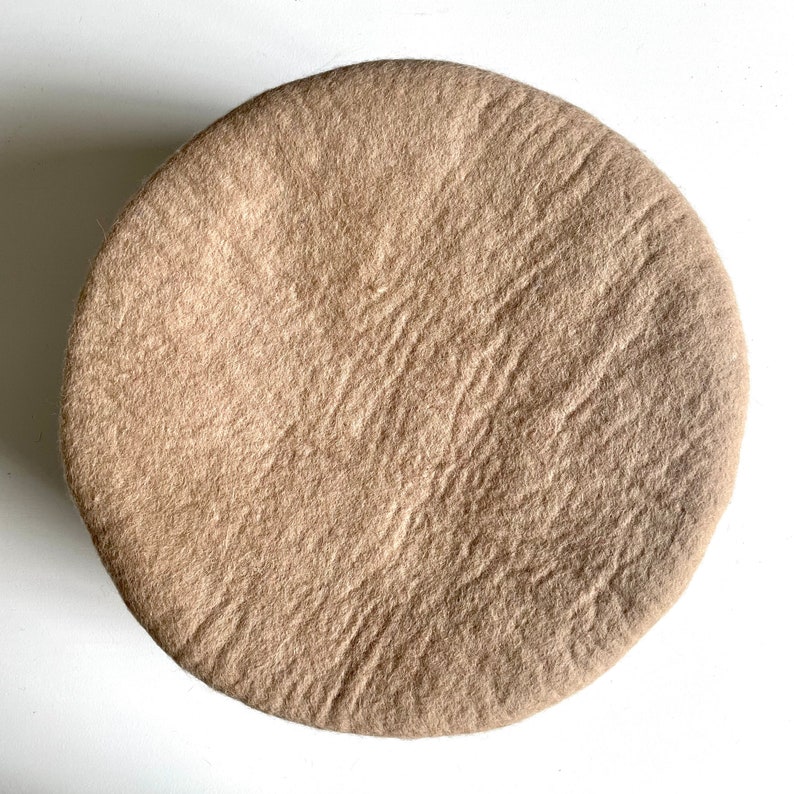 Handmade Wool Chair Pad/ Wool Chair Cushion/ Round Chair Pad/ Etsy